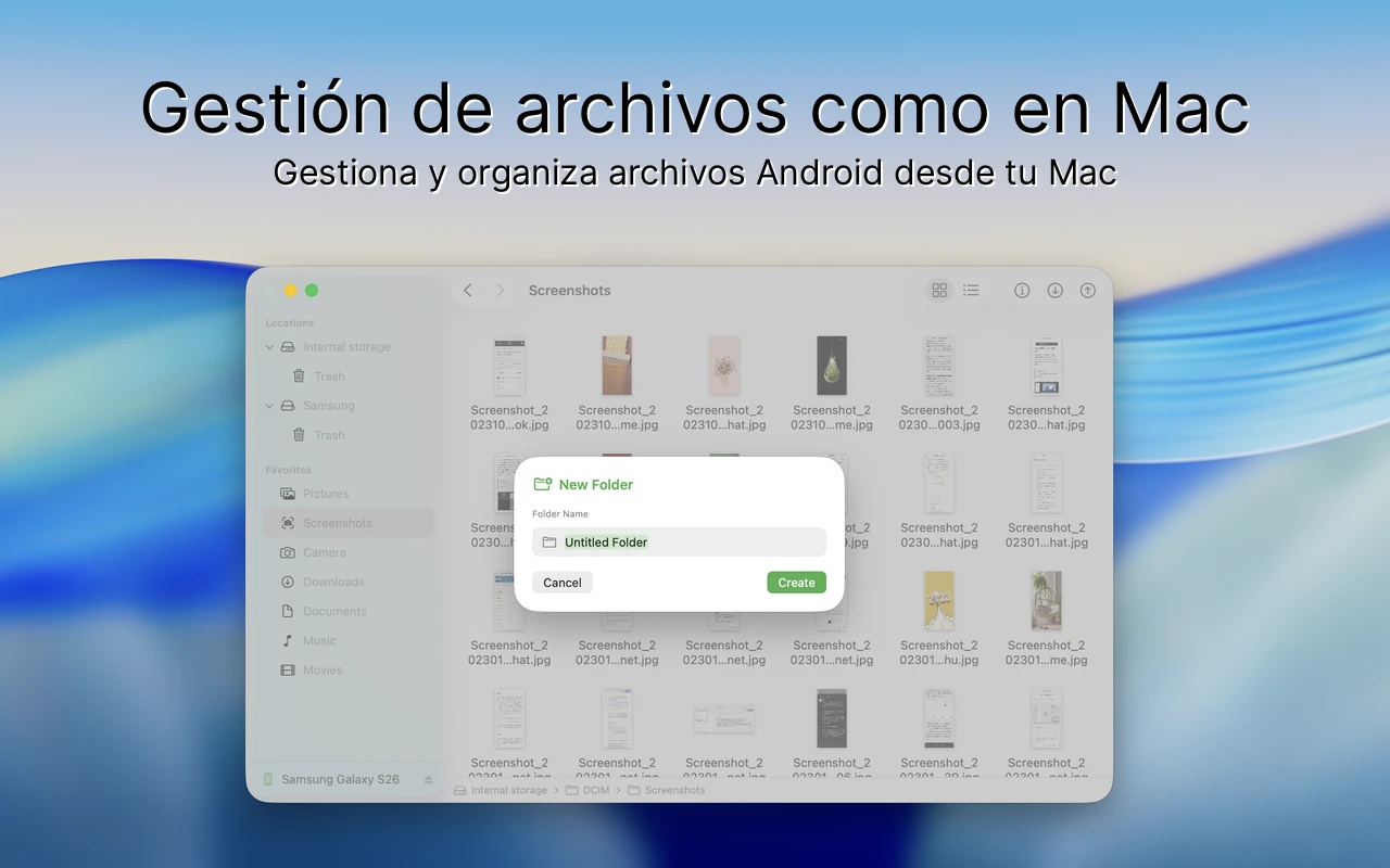 Interfaz de Findroid - Conexión de dispositivo