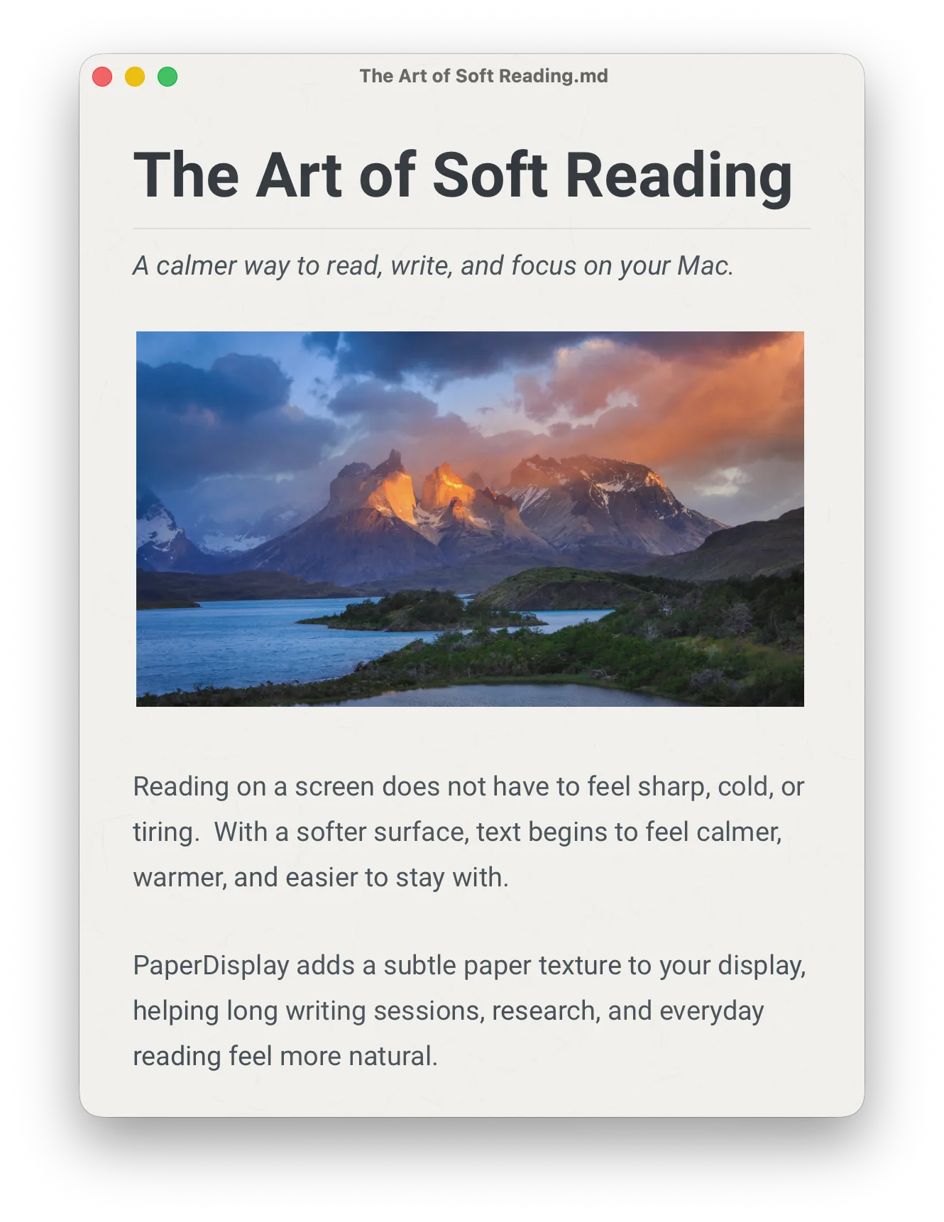 Writing Paper effect preview in PaperDisplay